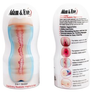 Adam & Eve 2-In-1 Stroker Realistic Vagina & Ass - Male Masturbators