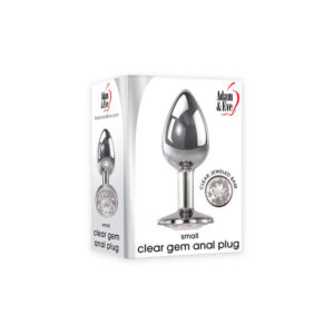 Adam & Eve Clear Gem Anal Plug - Small - Metallic 7.1 cm Small Butt Plug with Clear Gem Base Adam & Eve Clear Gem Anal Plug - Small - Metallic 7.1 cm Small Butt Plug with Clear Gem Base
