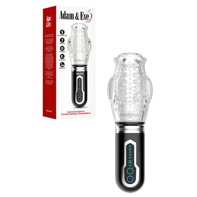 Adam & Eve Gawk Gawk 3.0 - Clear Thrusting Rotating Vibrating Masturbator