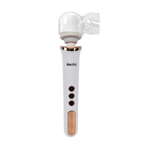 Adam & Eve Magic Massager Rechargeable Rose Gold Edition With Wanderful Tip Tingler Wand Attachment - Vibrators