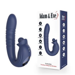 Adam & Eve The Big Baller Thrusting and Rolling Dual Stimulator - Vibrators