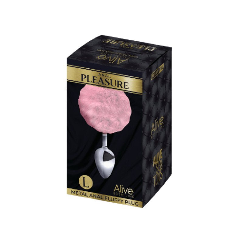 Alive Metal Fluffy Plug Pink L