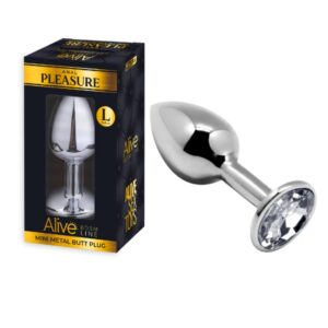 Alive Mini Metal Butt Plug Anal Pleasure L White