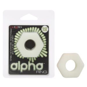 Alpha Liquid Silicone Glow-In-The-Dark Prolong Sexagon Ring