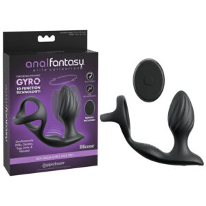 Anal Fantasy Elite Ass-Gasm Gyro-Milk Pro - Black USB Rechargeable Gyrating Butt Plug with Cock Ring Anal Fantasy Elite Ass-Gasm Gyro-Milk Pro - Black USB Rechargeable Gyrating Butt Plug with Cock Ring