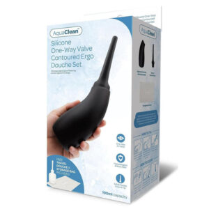 AquaClean Silicone 1-Way Valve Contoured Ergo Douche Set - 190 ml Capacity with Free Travel Douche Included AquaClean Silicone 1-Way Valve Contoured Ergo Douche Set - 190 ml Capacity with Free Travel Douche Included