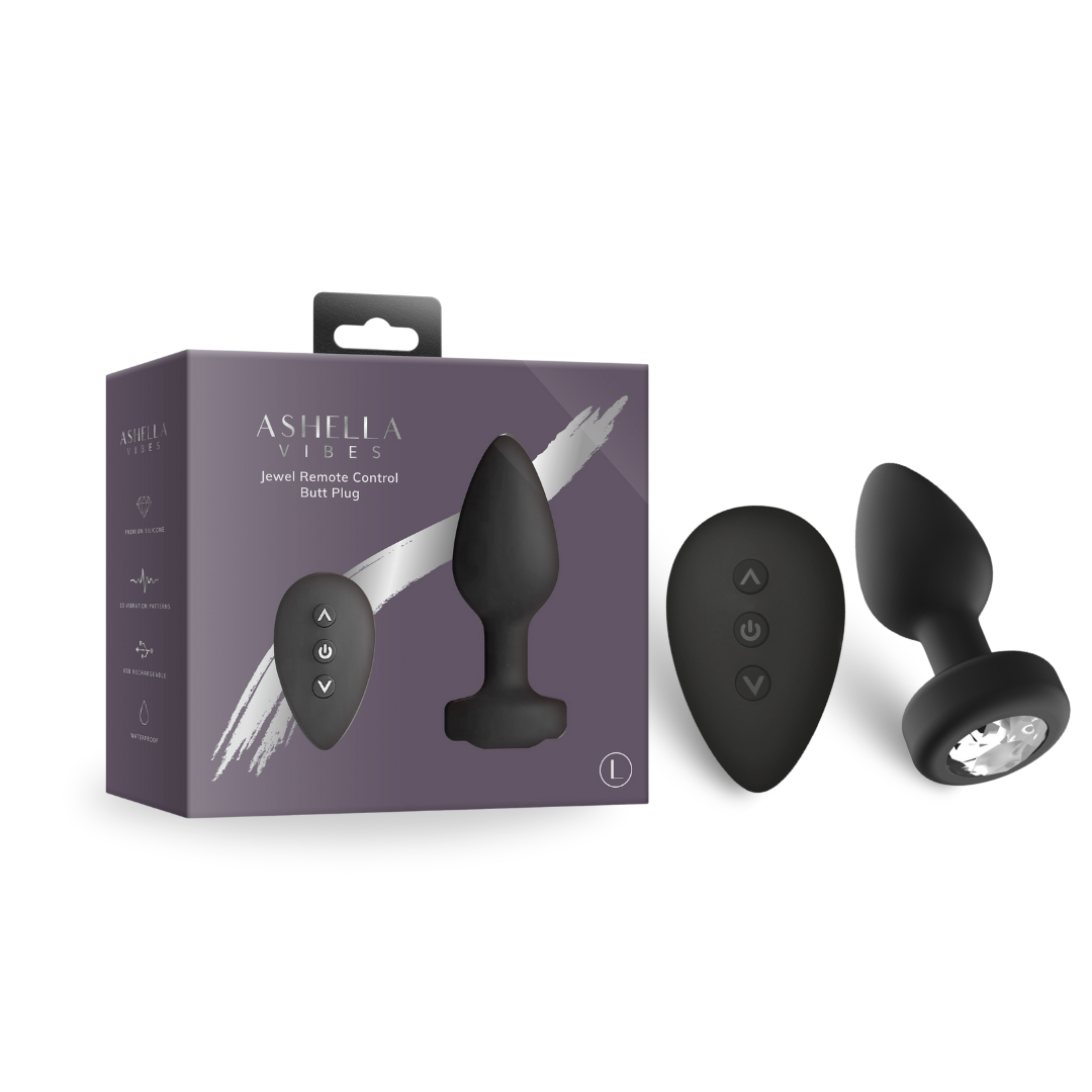 Ashella Vibes Jewel Remote Control Vibrating Butt Plug Large