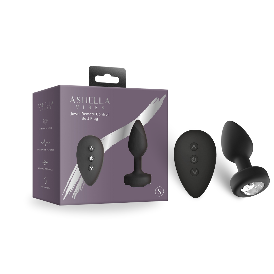 Ashella Vibes Jewel Remote Control Vibrating Butt Plug Small