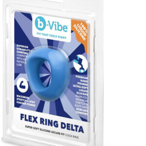 b-Vibe Flex Ring Delta - Silicone Cock Ring - Blue