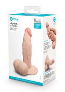 b-Vibe Slipskin Realistic Silicone Dildo - 6" Girthy Cream b-Vibe Slipskin Realistic Silicone Dildo - 6" Girthy Cream