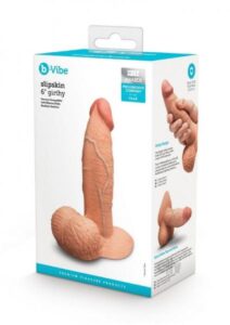 b-Vibe Slipskin Realistic Silicone Dildo - 6" Girthy Mocha b-Vibe Slipskin Realistic Silicone Dildo - 6" Girthy Mocha