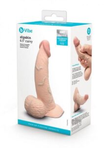 b-Vibe Slipskin Realistic Silicone Dildo - 6.5" Curved Cream b-Vibe Slipskin Realistic Silicone Dildo - 6.5" Curved Cream