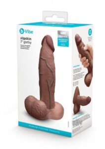 b-Vibe Slipskin Realistic Silicone Dildo - 7" Girthy Brown b-Vibe Slipskin Realistic Silicone Dildo - 7" Girthy Brown