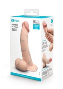 b-Vibe Slipskin Realistic Silicone Dildo - 8" Curved Cream b-Vibe Slipskin Realistic Silicone Dildo - 8" Curved Cream
