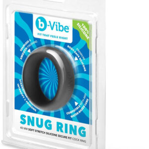 b-Vibe Snug Ring - 40 mm Snug Fit Silicone Cock Ring - Black