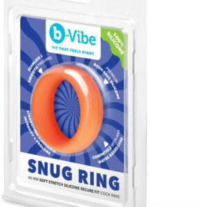 b-Vibe Snug Ring - 40 mm Snug Fit Silicone Cock Ring - Orange