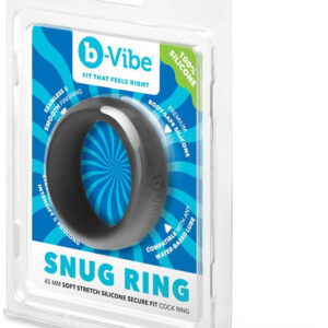 b-Vibe Snug Ring - 45 mm Snug Fit Silicone Cock Ring - Black