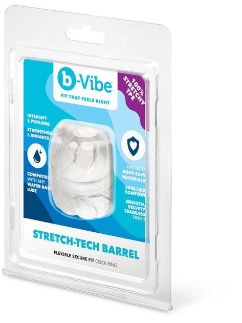 b-Vibe Stretch-Tech Barrel - Ultra Stretchy Cock Ring
