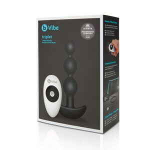 b-Vibe Triplet Anal Beads Black