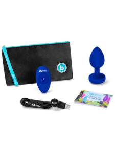 b-Vibe Vibrating Jewel Plug L/XL Navy b-Vibe Vibrating Jewel Plug L/XL Navy
