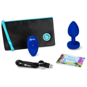 b-Vibe Vibrating Jewel Plug L/XL Navy
