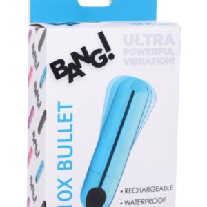 Bang! 10X Rechargeable Vibrating Metallic Bullet - Blue