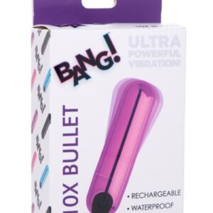 Bang! 10X Rechargeable Vibrating Metallic Bullet - Purple
