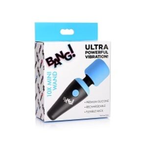 Bang! 10X Vibrating Mini Silicone Wand - Blue