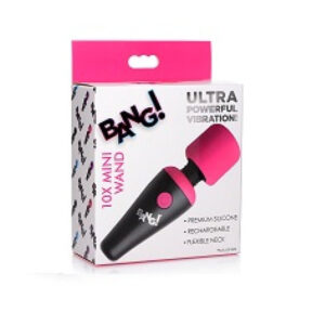 Bang!10x Vibrating Mini Silicone Wand - Pink