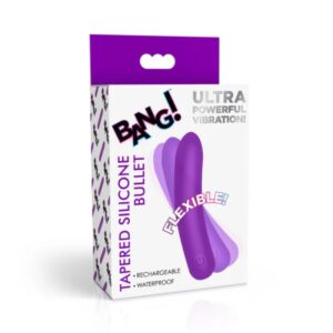 Bang! Tapered Flexible Silicone Bullet - purple