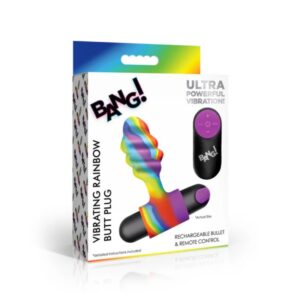 Bang! Vibrating Rainbow Butt Plug