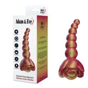 Beaded Rose Blossom Anal Vibrator - Vibrators
