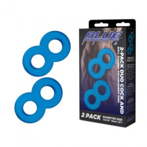 Blue Line 2-Pack Duo Cock And Ball Stamina Enhancement Ring Blue Line 2-Pack Duo Cock And Ball Stamina Enhancement Ring