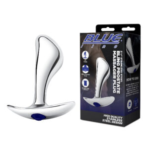Blue Line 2.5" Stainless Steel Bling Prostate Massager Plug