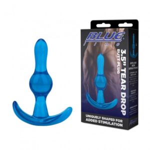 Blue Line 3.5" Tear Drop Butt Plug Blue Line 3.5" Tear Drop Butt Plug