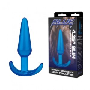 Blue Line 4.25" Slim Tapered Butt Plug Blue Line 4.25" Slim Tapered Butt Plug