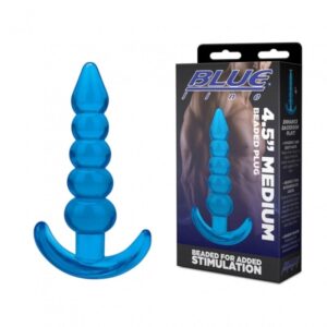 Blue Line 4.5" Medium Beaded Plug Blue Line 4.5" Medium Beaded Plug
