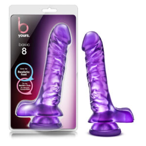 Blush Novelties B Yours Basic 8 Purple Vibrating Dildo