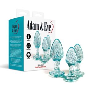 Booty Sparks Pink Glitter Gem Anal Plug Set - Anal Toys