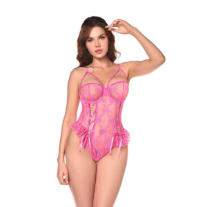 Bow & Tell Lace Teddy