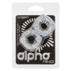 CalExotics Alpha Liquid Silicone Double Stacker Cock Ring