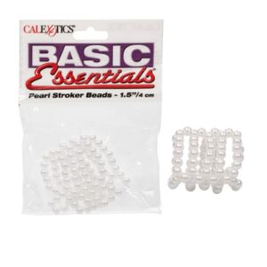 Calexotics Basic Essentials Pearl Stroker Beads 1.5"/3.75 cm Cock Ring