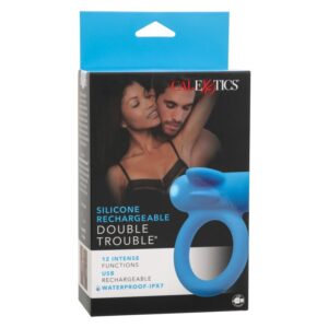 Calexotics Silicone Rechargeable Double Trouble Cock Ring