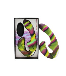 Colourful Camo Tandem Remote Control Strapless Strap-on Yellow