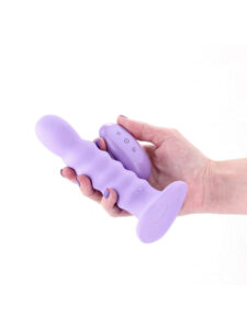 Colours Ribbed 6 in. Vibrating Purple
