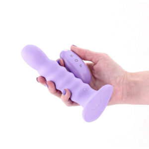 Colours Ribbed 6 in. Vibrating Purple