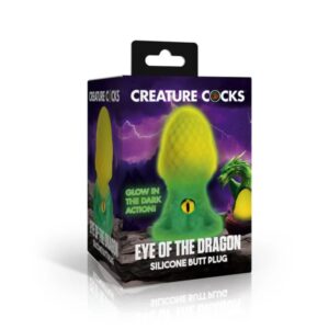 Creature Cocks Eye of the Dragon Silicone Butt Plug - Green Dildo