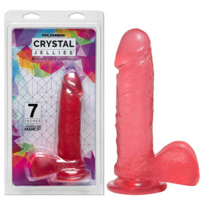 Crystal Jellies 7'' Realistic Cock with Balls