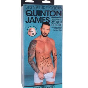 Doc Johnson Signature Cocks - Quinton James - 8 inch ultraskyn cock with removeable vac-u-lock suction cup Dildo
