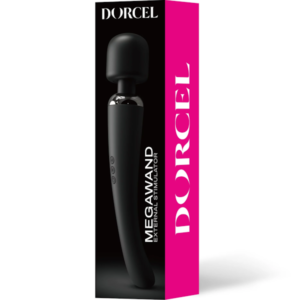 Dorcel Mega Wand Black Rechargeable Silicone Wand Vibrator